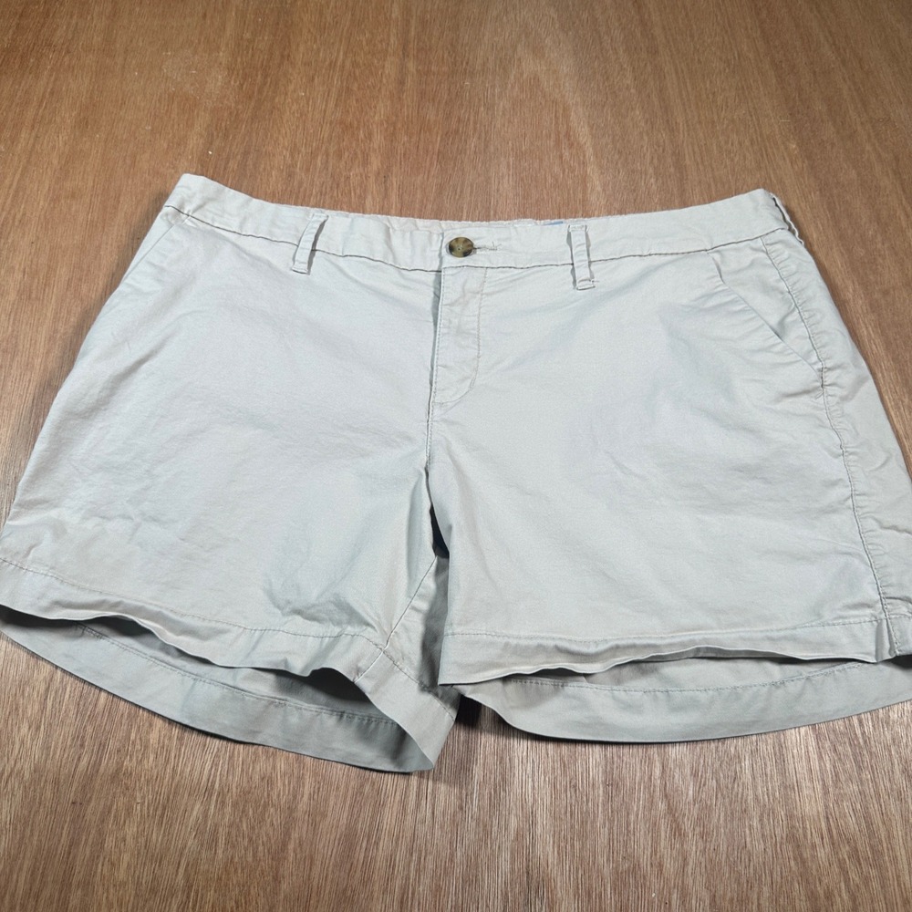 Old Navy Chino Shorts Women Size 12 Khaki Tan Casual Summer Stretch Cotton